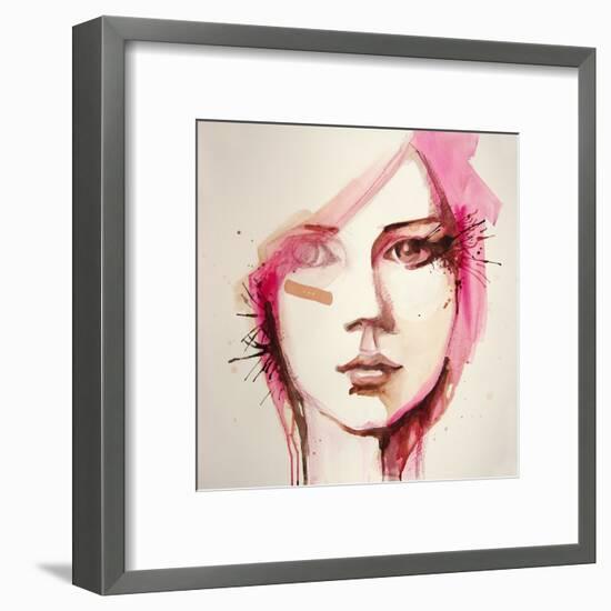 Watercolor Portrait of Beautiful Girl | Handmade | Self Made | Painting-re_bekka-Framed Art Print