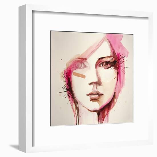 Watercolor Portrait of Beautiful Girl | Handmade | Self Made | Painting-re_bekka-Framed Art Print