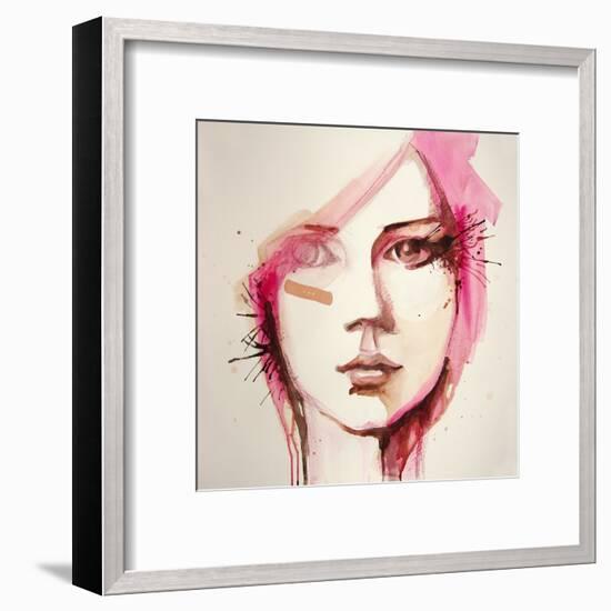 Watercolor Portrait of Beautiful Girl | Handmade | Self Made | Painting-re_bekka-Framed Art Print