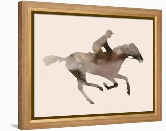 Watercolor Rider I-Grace Popp-Framed Stretched Canvas