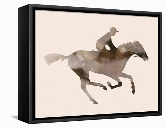 Watercolor Rider I-Grace Popp-Framed Stretched Canvas