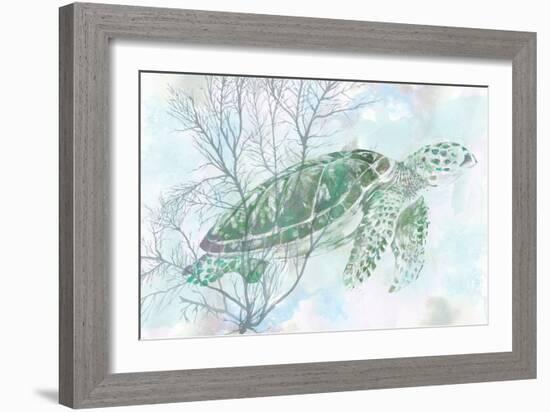 Watercolor Sea Turtle I-Studio W-Framed Art Print