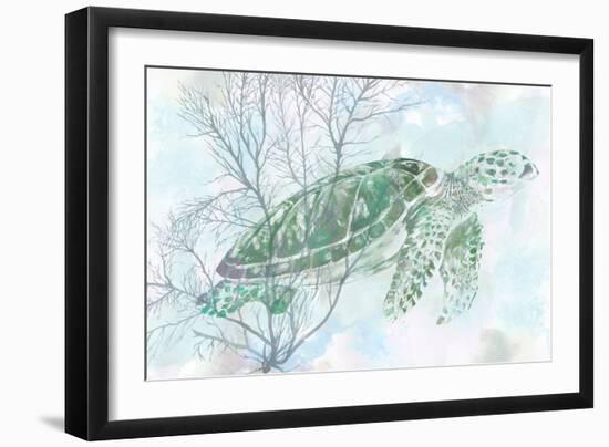 Watercolor Sea Turtle I-Studio W-Framed Art Print