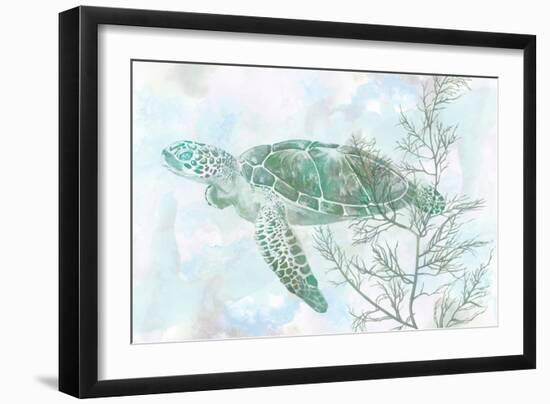 Watercolor Sea Turtle II-Studio W-Framed Art Print