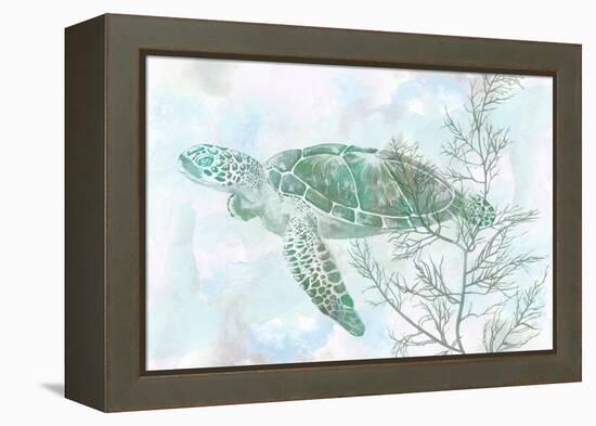Watercolor Sea Turtle II-Studio W-Framed Stretched Canvas