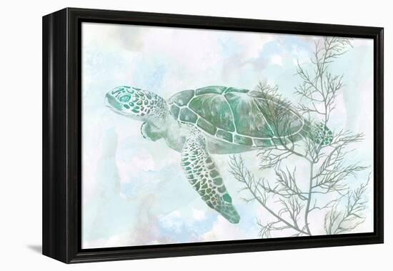 Watercolor Sea Turtle II-Studio W-Framed Stretched Canvas