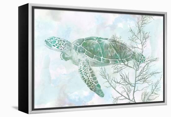 Watercolor Sea Turtle II-Studio W-Framed Stretched Canvas