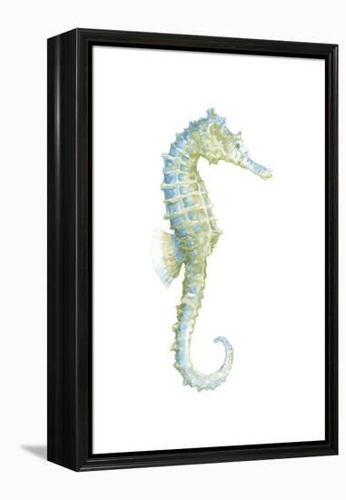 Watercolor Seahorse I-Megan Meagher-Framed Stretched Canvas
