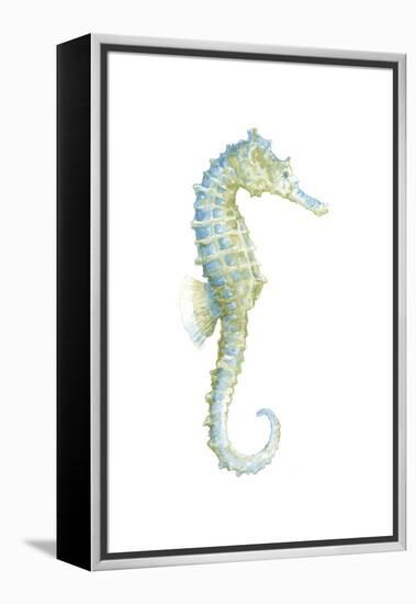 Watercolor Seahorse I-Megan Meagher-Framed Stretched Canvas