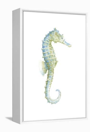 Watercolor Seahorse I-Megan Meagher-Framed Stretched Canvas