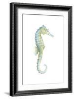 Watercolor Seahorse I-Megan Meagher-Framed Art Print