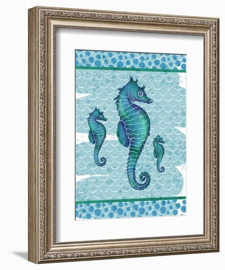 Watercolor Seahorse-Melody Hogan-Framed Art Print