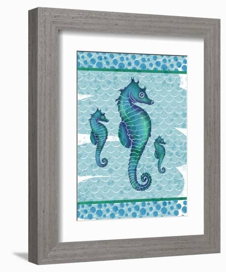 Watercolor Seahorse-Melody Hogan-Framed Art Print