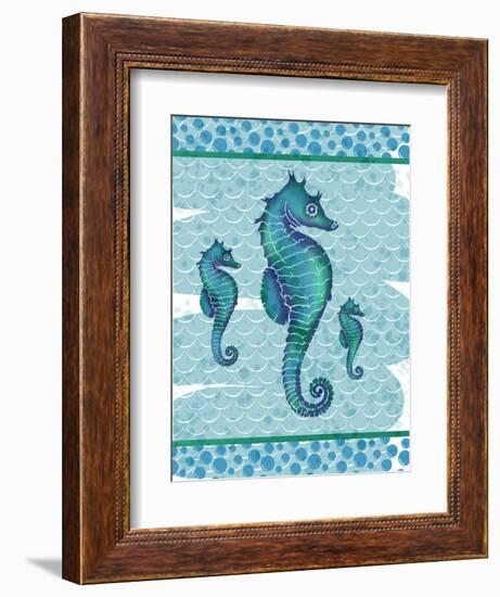 Watercolor Seahorse-Melody Hogan-Framed Art Print