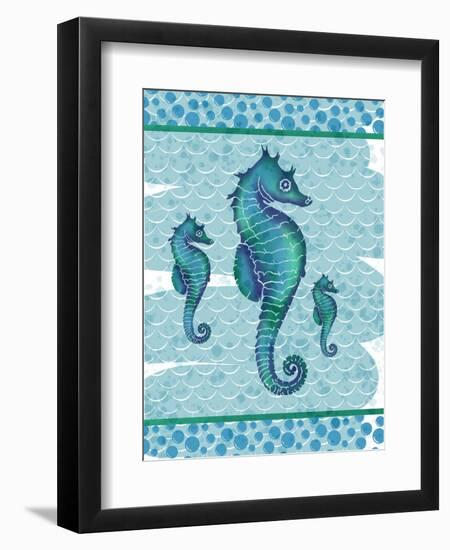 Watercolor Seahorse-Melody Hogan-Framed Art Print