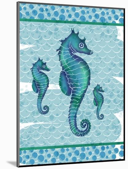 Watercolor Seahorse-Melody Hogan-Mounted Art Print