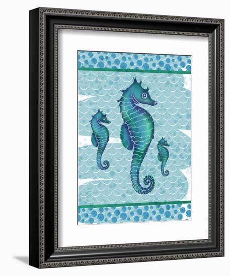 Watercolor Seahorse-Melody Hogan-Framed Art Print