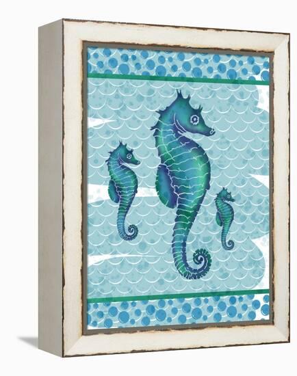 Watercolor Seahorse-Melody Hogan-Framed Stretched Canvas