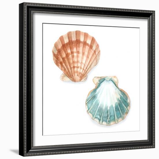 Watercolor Shells I-Megan Meagher-Framed Art Print
