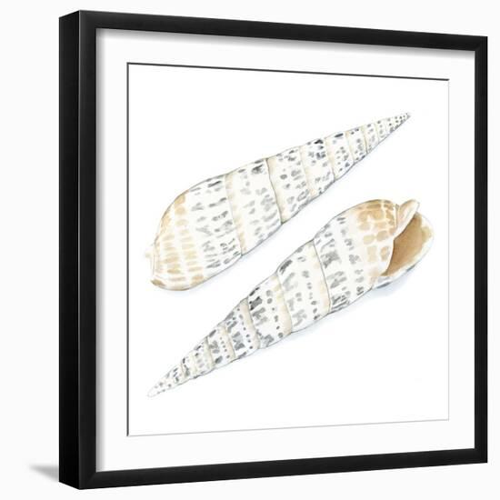 Watercolor Shells IX-Megan Meagher-Framed Art Print
