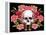 Watercolor Skull with Guns and Roses-tanycya-Framed Stretched Canvas