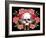 Watercolor Skull with Guns and Roses-tanycya-Framed Art Print