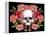 Watercolor Skull with Guns and Roses-tanycya-Framed Stretched Canvas