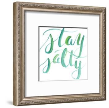 Watercolor Stay Salty Art-Jetty Printables-Framed Art Print