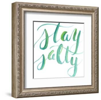 Watercolor Stay Salty Art-Jetty Printables-Framed Art Print