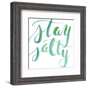 Watercolor Stay Salty Art-Jetty Printables-Framed Art Print