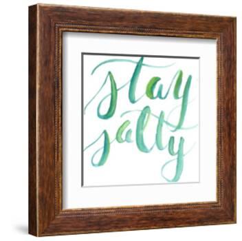 Watercolor Stay Salty Art-Jetty Printables-Framed Art Print