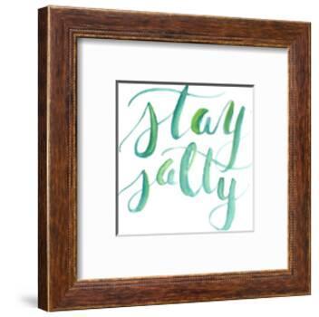 Watercolor Stay Salty Art-Jetty Printables-Framed Art Print
