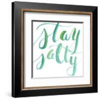 Watercolor Stay Salty Art-Jetty Printables-Framed Art Print