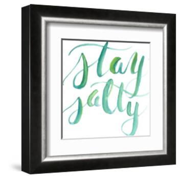 Watercolor Stay Salty Art-Jetty Printables-Framed Art Print