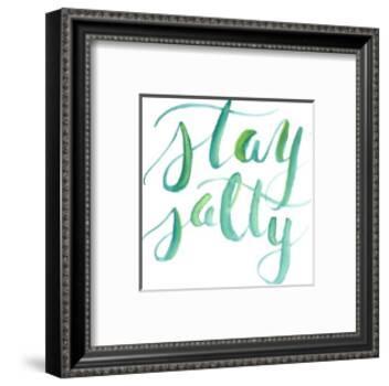 Watercolor Stay Salty Art-Jetty Printables-Framed Art Print