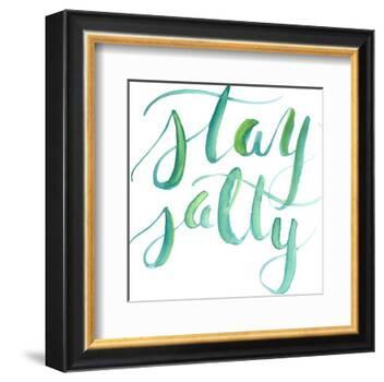 Watercolor Stay Salty Art-Jetty Printables-Framed Art Print