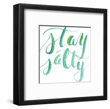 Watercolor Stay Salty Art-Jetty Printables-Framed Art Print