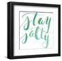 Watercolor Stay Salty Art-Jetty Printables-Framed Art Print