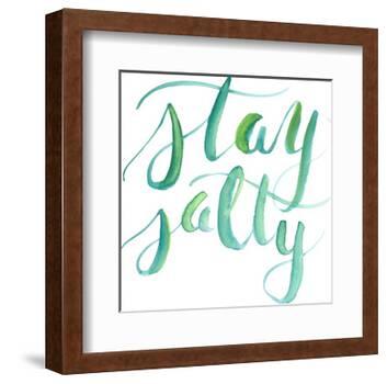 Watercolor Stay Salty Art-Jetty Printables-Framed Art Print