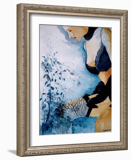 Watercolor Stockings-Pol Ledent-Framed Premium Giclee Print