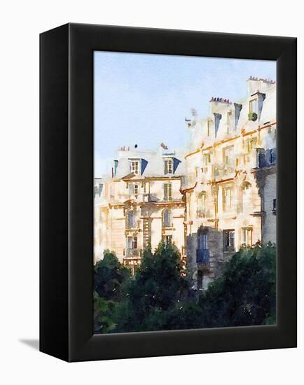 Watercolor Streets of Paris III-Emily Navas-Framed Stretched Canvas