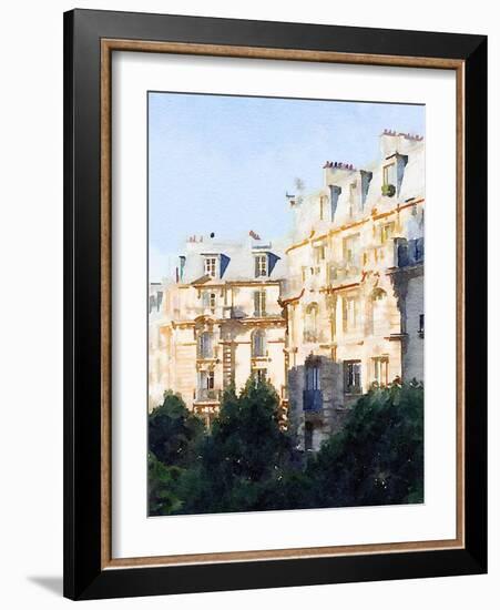 Watercolor Streets of Paris III-Emily Navas-Framed Art Print