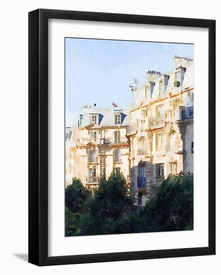 Watercolor Streets of Paris III-Emily Navas-Framed Art Print