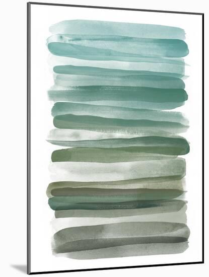Watercolor Stripes A-THE Studio-Mounted Giclee Print