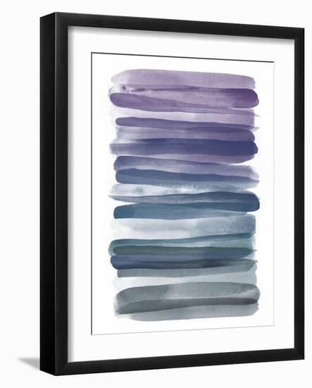 Watercolor Stripes B-THE Studio-Framed Giclee Print