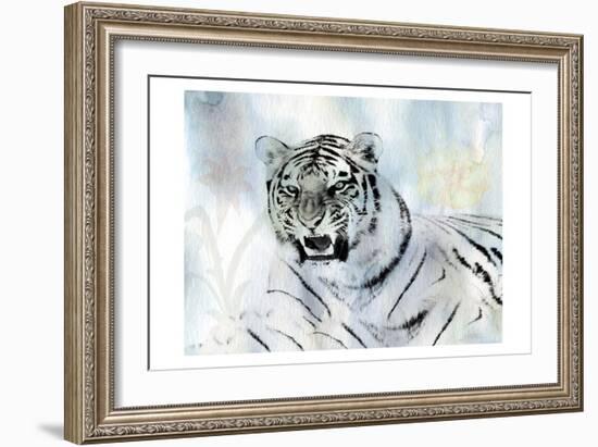 Watercolor Tiger-Sheldon Lewis-Framed Art Print