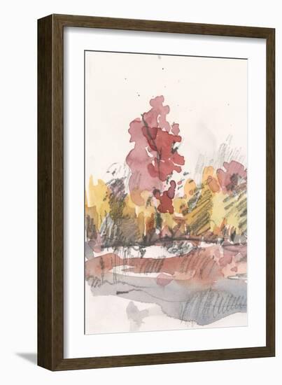 Watercolor Treeline Sketch I-Samuel Dixon-Framed Art Print