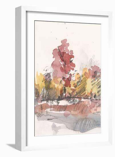 Watercolor Treeline Sketch I-Samuel Dixon-Framed Art Print