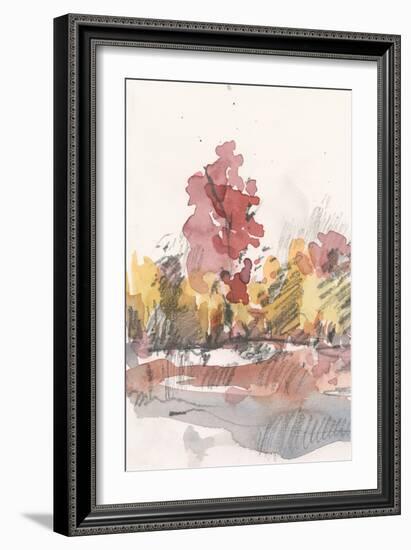 Watercolor Treeline Sketch I-Samuel Dixon-Framed Art Print