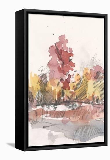 Watercolor Treeline Sketch I-Samuel Dixon-Framed Stretched Canvas